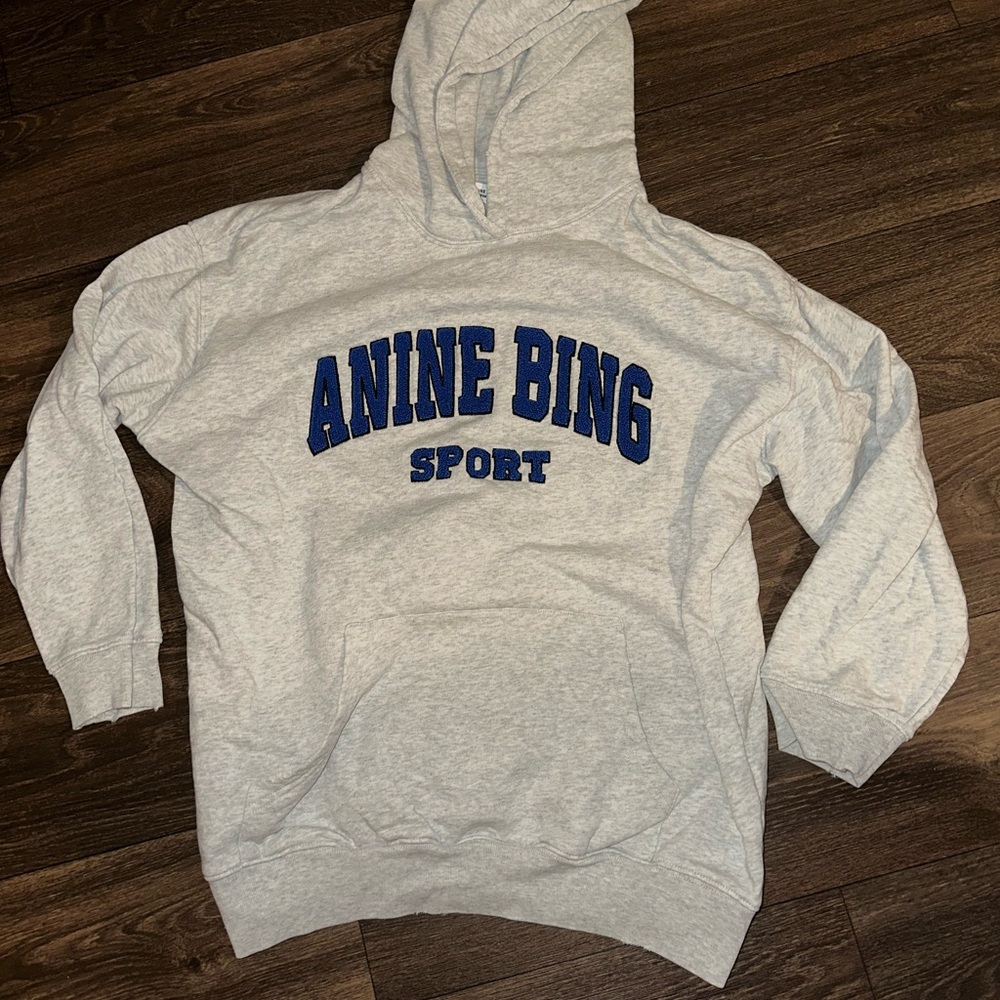 Anine Bing Sport Light Gray Hoodie